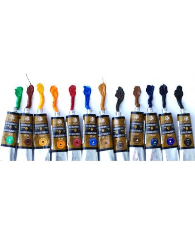 Farby olejne do pracowni 12 kolorów w tubach Astra profesjonalne