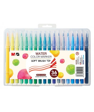 Brush pen pisaki pędzelkowe do  rysowania i kaligrafii M&G 36 kolorów