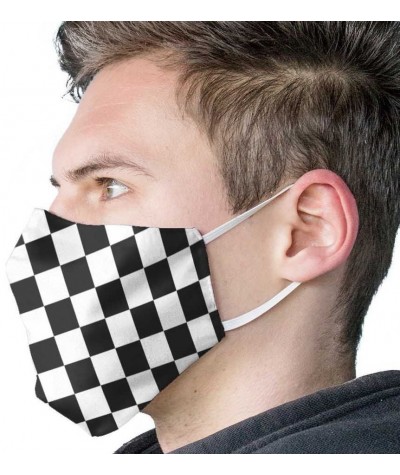Maska bawełniana na usta i nos szachownica WIELOKROTNEGO UŻYTKU unisex