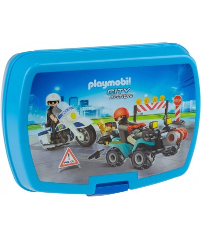 Zestaw śniadaniowy dla dzieci Playmobil policja City Action chłopięcy