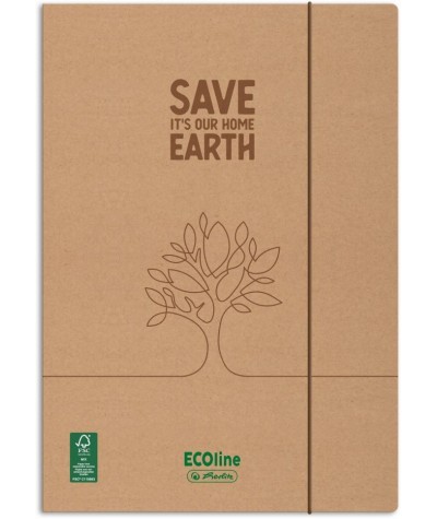 Teczka A4 eko z recyklingu 100% HERLITZ ECOline z gumką szkolna