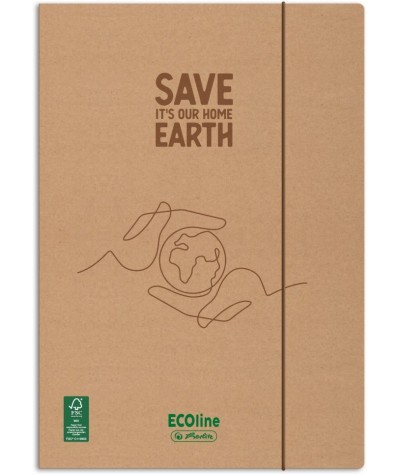 Teczka A4 eko z recyklingu 100% HERLITZ ECOline z gumką szkolna