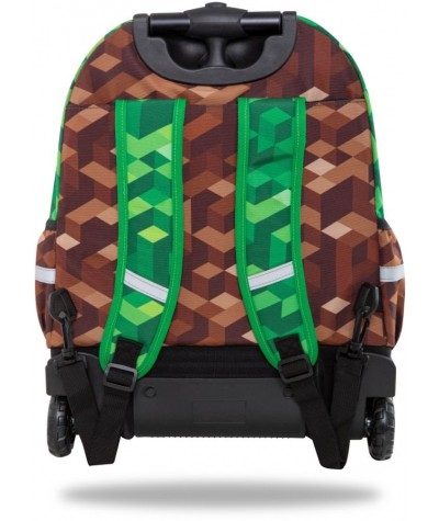 Plecak na k&oacute;łkach BLOKI GRA CoolPack BRĄZOWY zielony City Jungle 27L