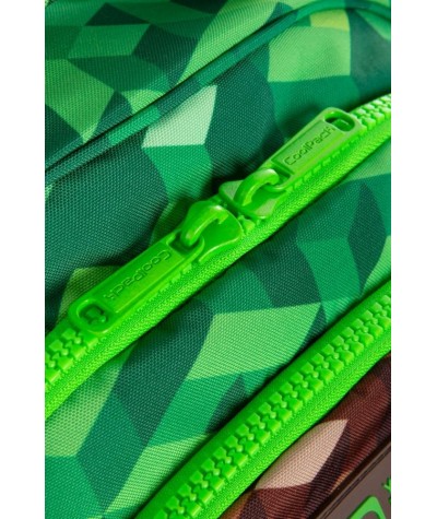 Plecak na k&oacute;łkach BLOKI GRA CoolPack BRĄZOWY zielony City Jungle 27L
