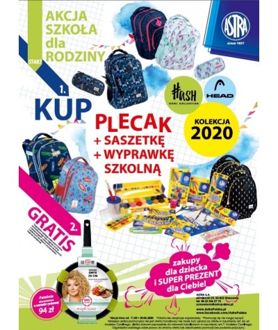Plecak dla dziewczyny HEAD PINK TERRAZZO szkolny kolorowa mozaika 2020