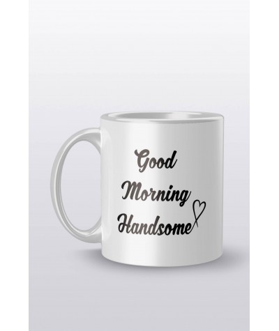 Kubek z napisem Good Morning Handsome dla Niego ceramiczny 330ml