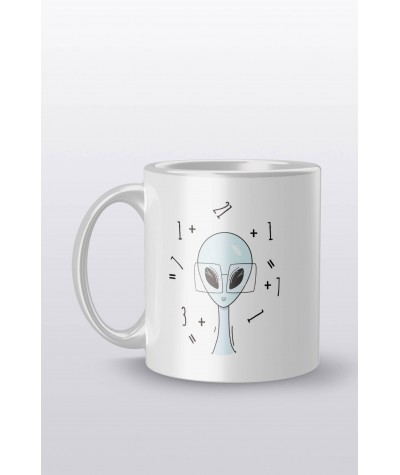 Kubek na kawę Alien Numbers kosmita liczby ceramiczny