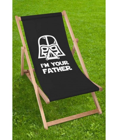 Leżak ogrodowy dla taty I'm Your Father Star Wars drewniany buk
