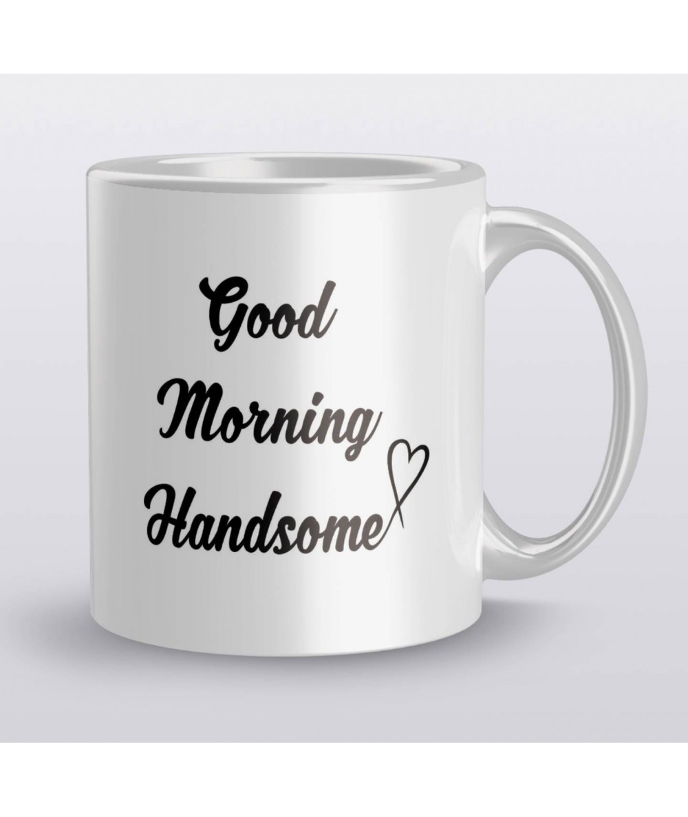 Kubek z napisem Good Morning Handsome na prezent 330 ml