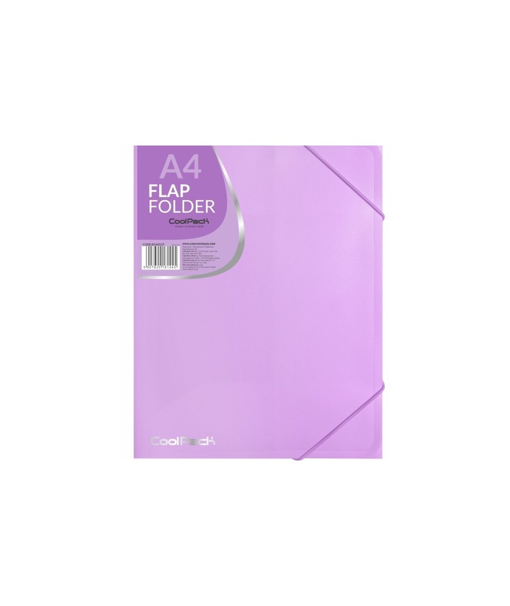 Teczka A4 PP z gumką CoolPack Pastel Purple fiolet