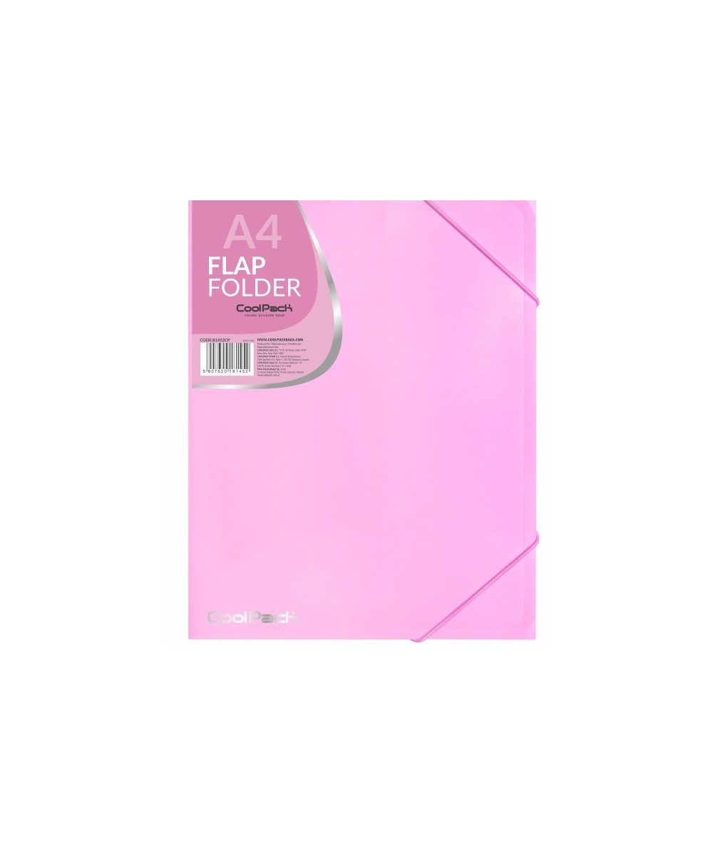 Teczka A4 PP z gumką CoolPack Pastel Pink różowa