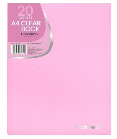 Teczka ofertowa A4 z 20 koszulkami CoolPack Pastel Pink skoroszyt