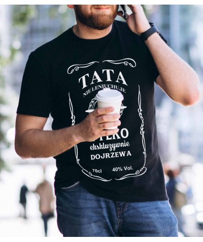 Koszulka męska T-shirt TATA EKSKLUZYWNIE DOJRZEWA bawełna roz. XL