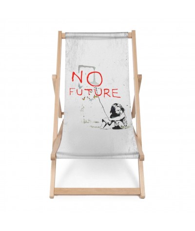 Leżak drewniany No Future plażowy modny design
