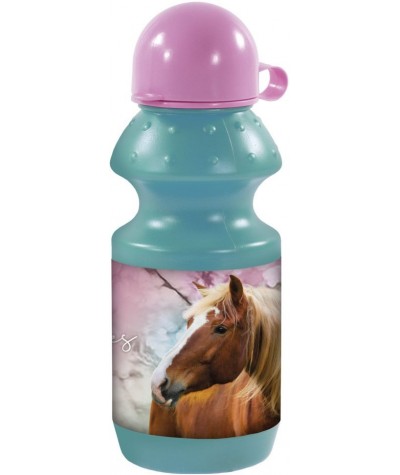 Bidon dla dzieci z koniem DERFORM pastelowy 330ml I Love Horses