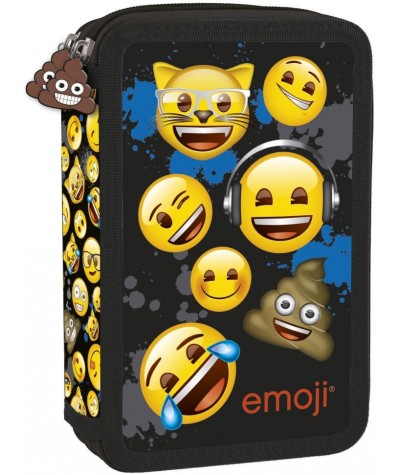 Piórnik Emoji emotki dwukomorowy z wyposażeniem DERFORM 2020