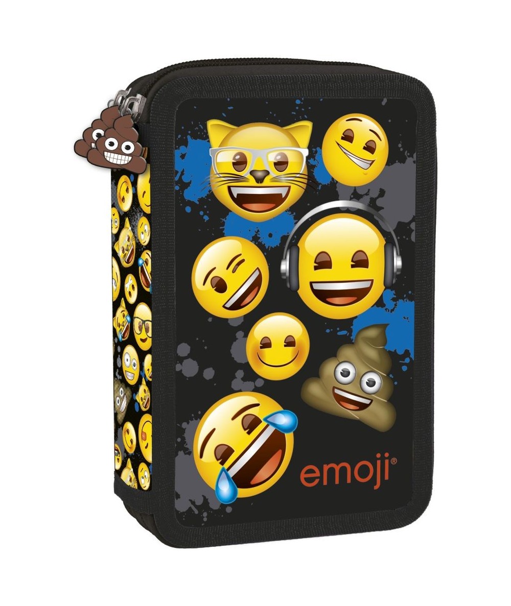 Piórnik Emoji emotki dwukomorowy z wyposażeniem DERFORM 2020
