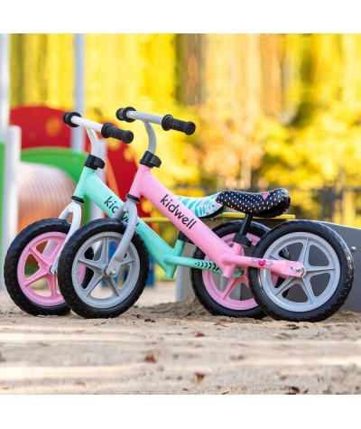 Lekki rowerek biegowy Kidwell BIAŁY dla dziecka koła EVA 12" REBEL