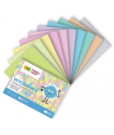 Papier kolorowy wycinanka A5 10 ark. pastelowy 100g/m2 Happy Color