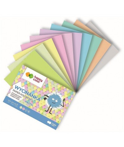 Papier kolorowy wycinanka Happy Colors A4 100g pastelowy