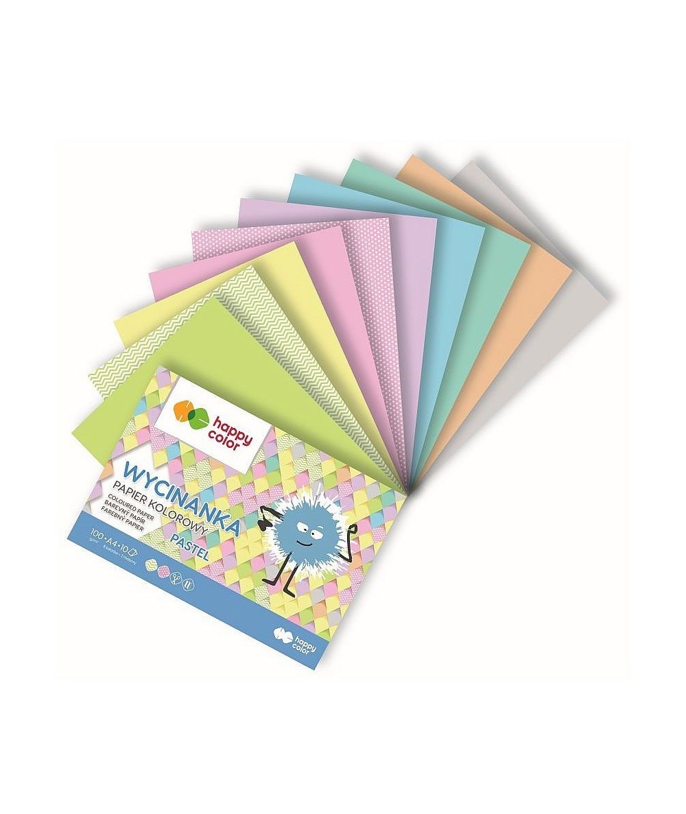 Papier kolorowy wycinanka Happy Colors A4 100g pastelowy