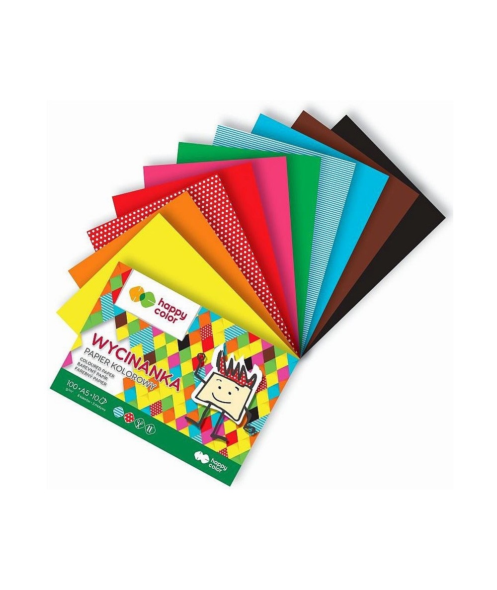 Papier kolorowy wycinanka Happy Colors A5 100g artystyczny