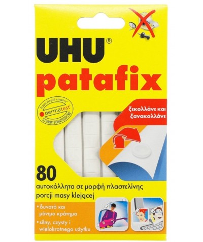 Masa mocująca wielokrotnego użytku UHU 80 płatków Patafix biała