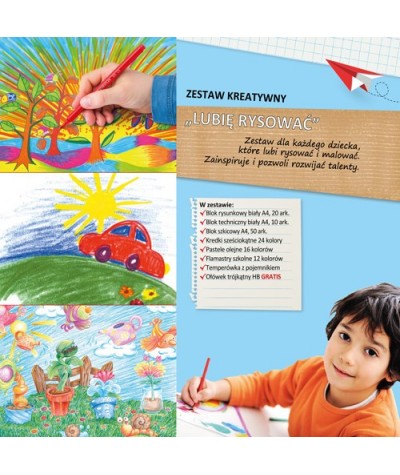 Zestaw do rysowania Happy Color LUBIĘ RYSOWAĆ kreatywny dla dzieci