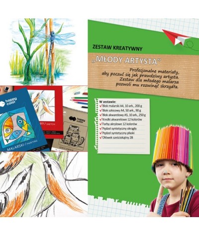 Zestaw artystyczny kreatywny Happy Color MŁODY ARTYSTA dla dzieci