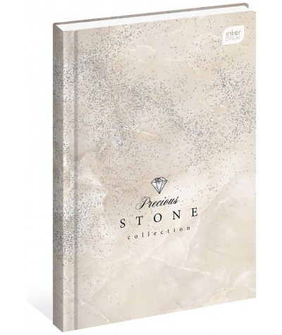 Brulion zeszyt A4 kratka 96K okładka marmur Prcious Stone Interdruk MIX