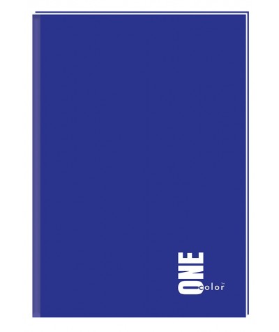 Brulion A4 niebieska kratka 96K gładka okładka One Color Interdruk MIX