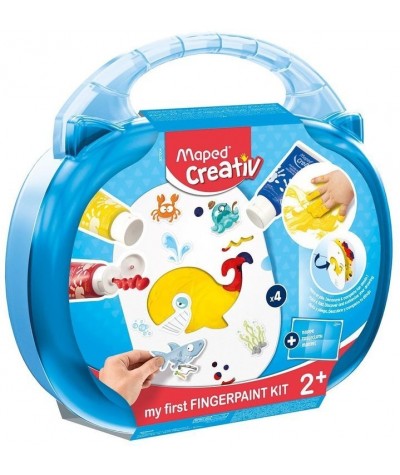Farby do malowania palcami zestaw kreatywny Maped dla najmłodszych 2+