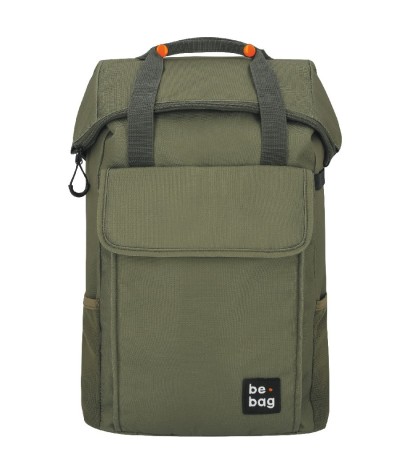 Plecak młodzieżowy eko be.bag be.flexible Olive KHAKI duży zwijany