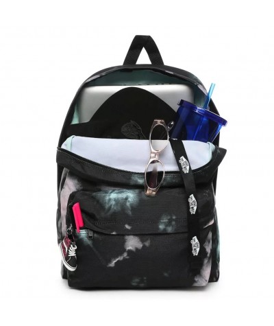Plecak Vans BLACK TIE-DYE czarny modny Old Skool III dla chłopaka 2020