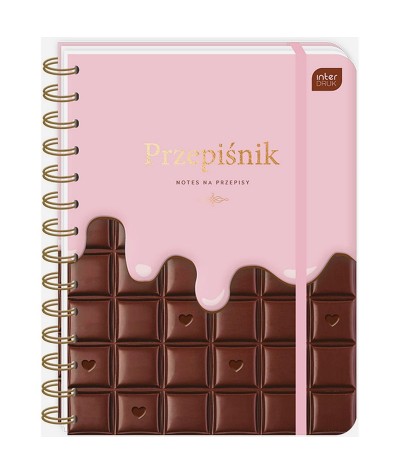 Przepiśnik Chocolate zeszyt na przepisy z czekoladą na gumkę Interdruk