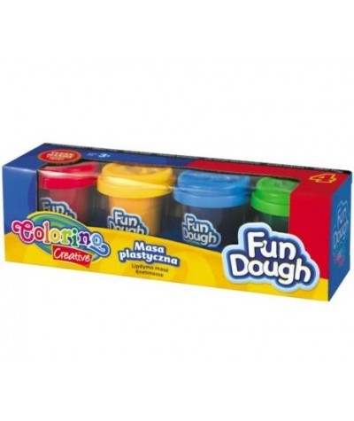 Masa plastyczna ciastolina dla dzieci 3+ Colorino Creative 4 kolory Fun Dough