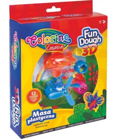 Zestaw dla dzieci Colorino Creative masa plastyczna 12 szt i elementy 3D