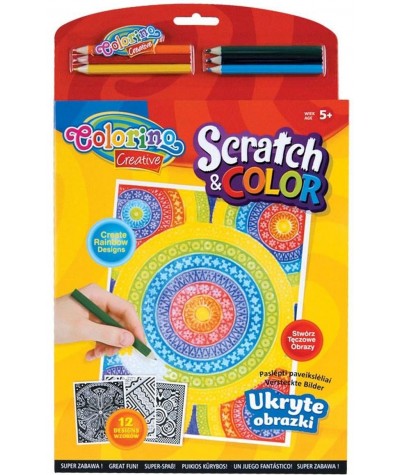 Książeczka DIY kreatywne obrazki Colorino Creative dla dzieci 5+ Scratch&Color