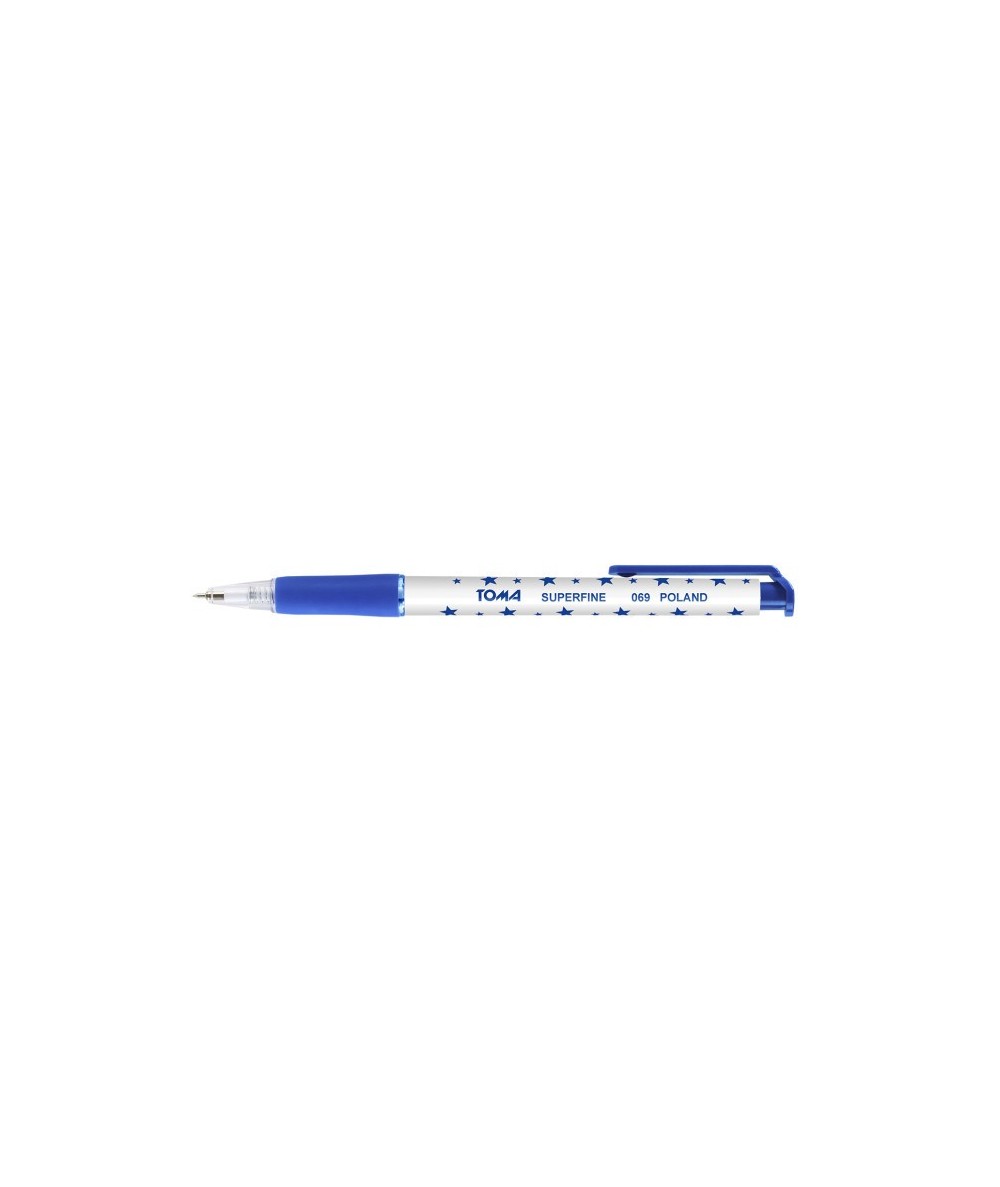 Długopis automatyczny niebieski TOMA W GWIAZDKI