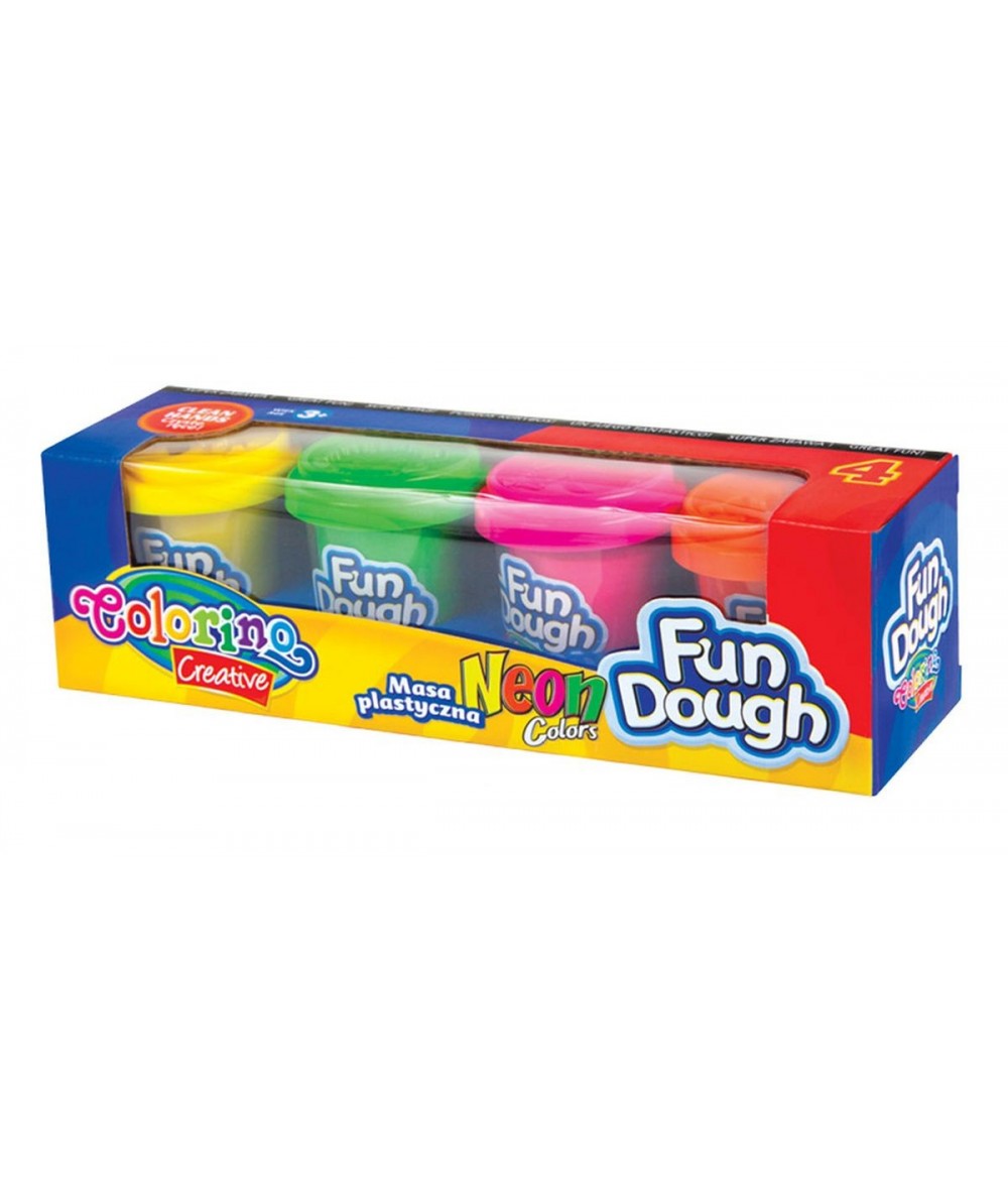 Ciastolina masa Fun Dough Colorino 4 kolory neonowe dla dzieci 3+
