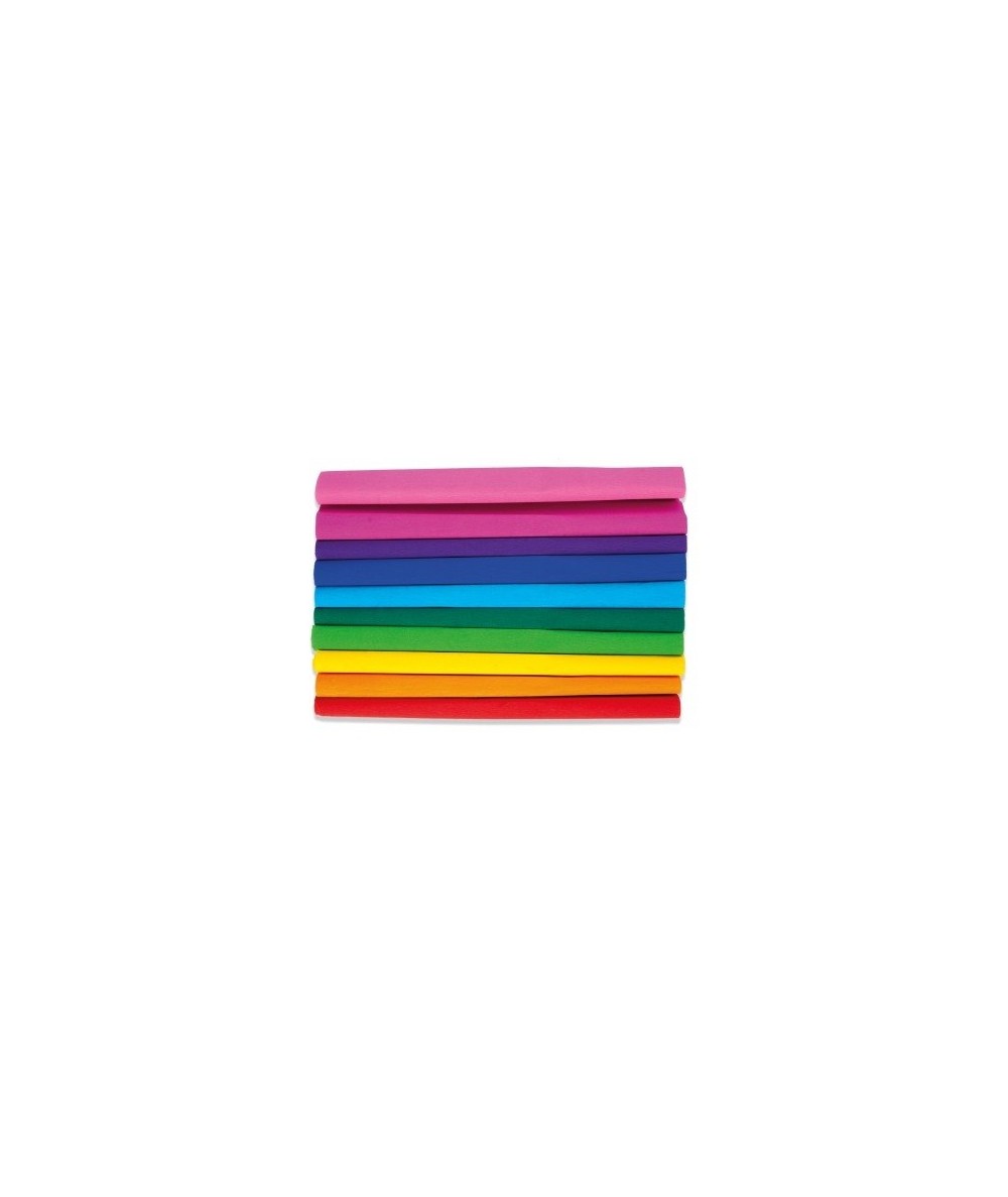 Bibuła marszczona TĘCZOWA MIX Happy Color 10 X 25X200cm do DIY