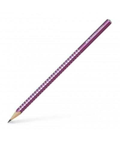 Metaliczny ołówek różowy Faber-Castell w kropeczki NOWOŚĆ 2020