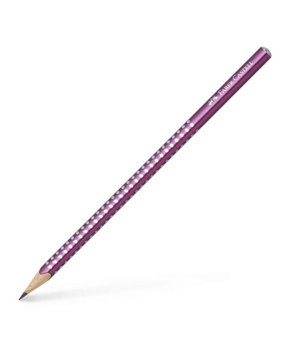 Metaliczny ołówek różowy Faber-Castell w kropeczki NOWOŚĆ 2020