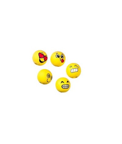 Gumki do mazania emoji okrągłe 5 sztuk żółte kulki z emotkami LINEX