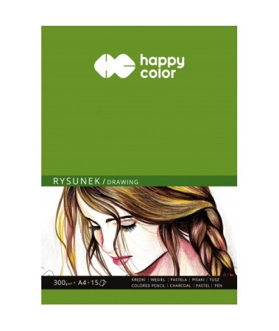 Blok do rysunku profesjonalny A4 sketchbook HAPPY COLOR 15 kartek 300g