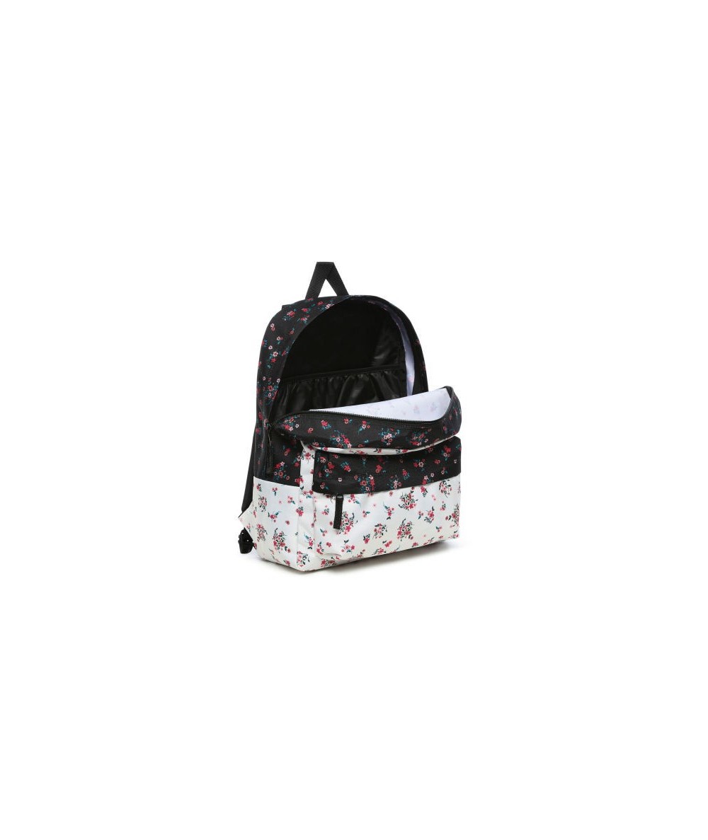 Plecak Vans biały czarny w kwiaty BEAUTY FLORAL PATCHWORK REALM lekki
