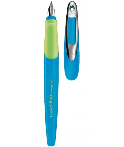 Pióro Herlitz My Pen z nabojem niebieskie dka praworęcznych do szkoły