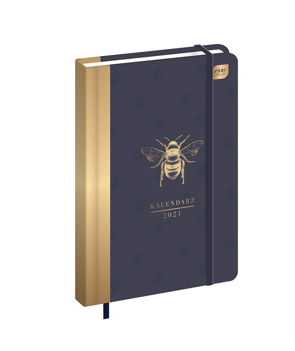 Kalendarz książkowy B6 BEE 2021 pszczoła kieszonkowy INTERDRUK