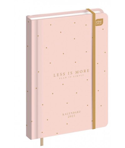 Kalendarz książkowy kieszonkowy B6 2021 INTERDRUK różowy damski