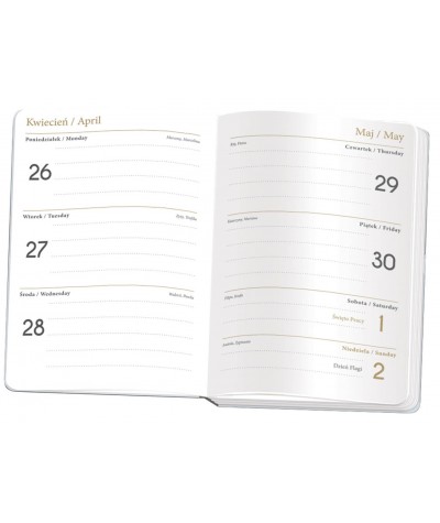 Kalendarz książkowy kieszonkowy B6 2021 INTERDRUK różowy damski